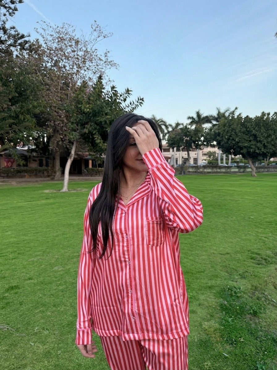 Pink strips jammies